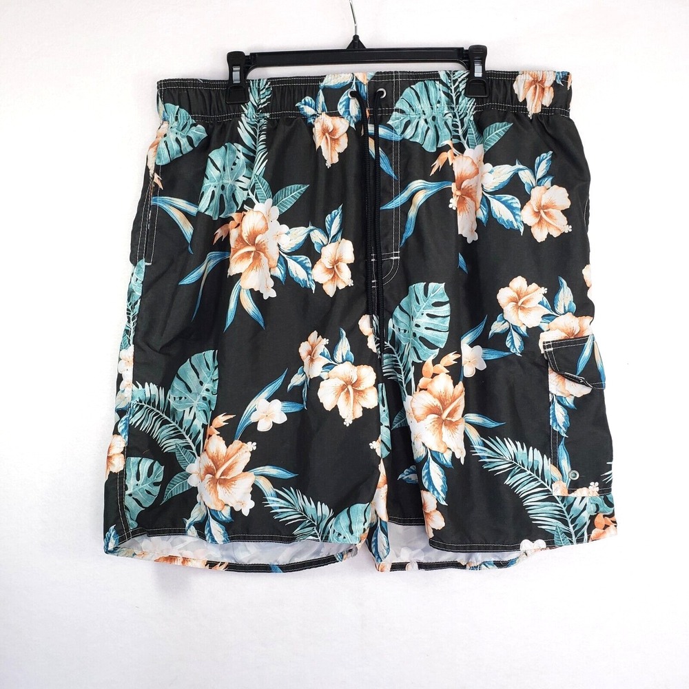 Croft & Barrow XXL Mens Floral Swim Trunks‎ Hawaiian Tropical Swimsuit Beach